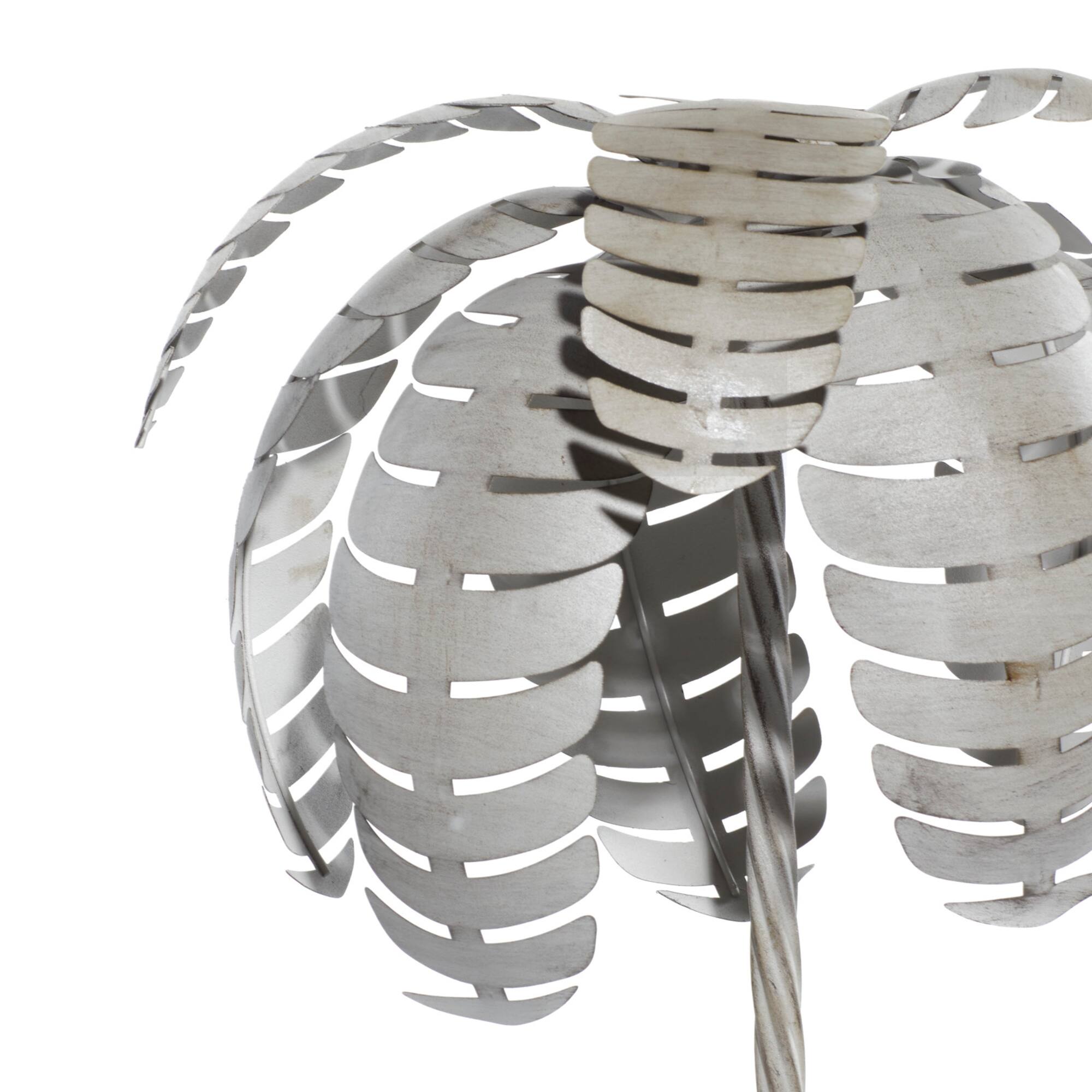 Gray Metal Contemporary 6-Pot Planter